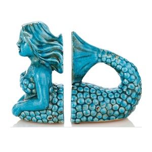 Mermaid Bookends in Blue